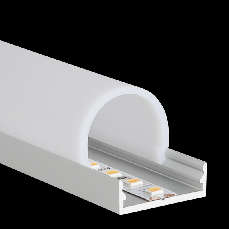 Profilé LED Noir - 1,5 mètre - Diffuseur opaque