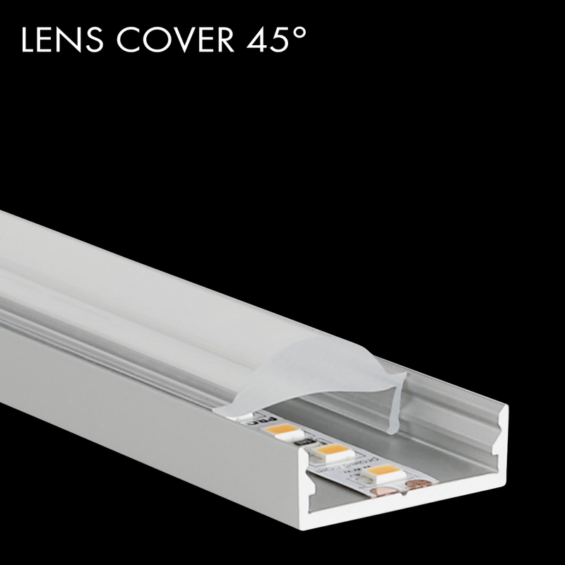 Profilé LED de corniche - Série V40 - 1,5 mètre - Aluminium blanc -  Diffuseur opaque - DELILED SAS